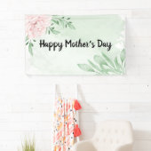 ピンク・ローズ・ユーカ葉リ・ズの葉の母の日 横断幕 (インサイチュ)