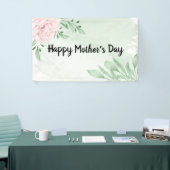 ピンク・ローズ・ユーカ葉リ・ズの葉の母の日 横断幕 (トレードショー)