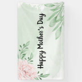 ピンク・ローズ・ユーカ葉リ・ズの葉の母の日 横断幕 (縦)