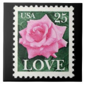 ピンク・ローズ・ラブ タイル (正面)