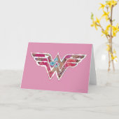 ピンク・ローズWW カード (黄色い花)