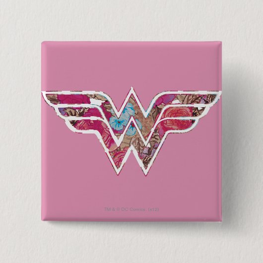 ピンク・ローズWW 缶バッジ (正面)