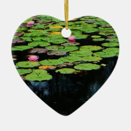 ピンク・ロータスブラック セラミックオーナメント (正面)