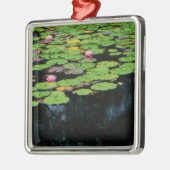 ピンク・ロータスブラック メタルオーナメント (左)