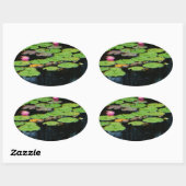 ピンク・ロータスブラック 楕円形シール (シート)