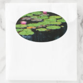 ピンク・ロータスブラック 楕円形シール (バッグ)