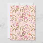 ピンク・ワイルドフラワーズ卒業パーティー 招待状 (裏面)