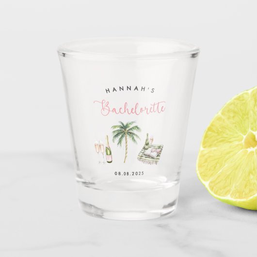 ピンク ワイン カントリー バチェロレッテ ウィークエンド ショットグラス (正面)