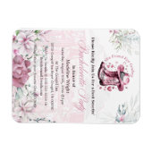 ピンク ヴィンテージ ウェスタンカウガール ブライズパーティー マグネット (横)