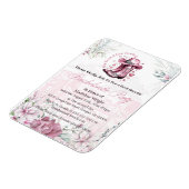 ピンク ヴィンテージ ウェスタンカウガール ブライズパーティー マグネット (左側)