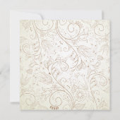 ピンク ヴィンテージ ファンシー フラワーベイビーシャワー 招待状 (裏面)