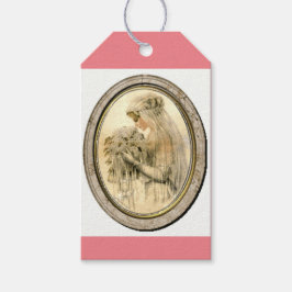 ピンク ヴィンテージ ブライダル シャワー ブライド ギフト タグ