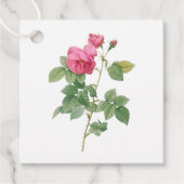 ピンク ヴィンテージ ローズ ボタニカル フェイバータグ (正面)