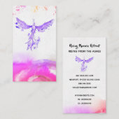 *~*ピンク·ヴグラデーションィレット·ピーチ·フェザーズ·フェニックス 名刺 (正面/裏面)