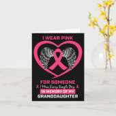 ピンク 乳がん 私の孫娘の記憶を胸に カード (黄色い花)