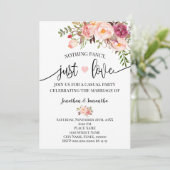 ピンク 何も飾らないシンプルな愛の挙式招待状 セーブザデート (スタンド正面)