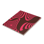 ピンク、光学、トレンディー、カッコいい抽象芸術幾何学図形 タイル (側面)