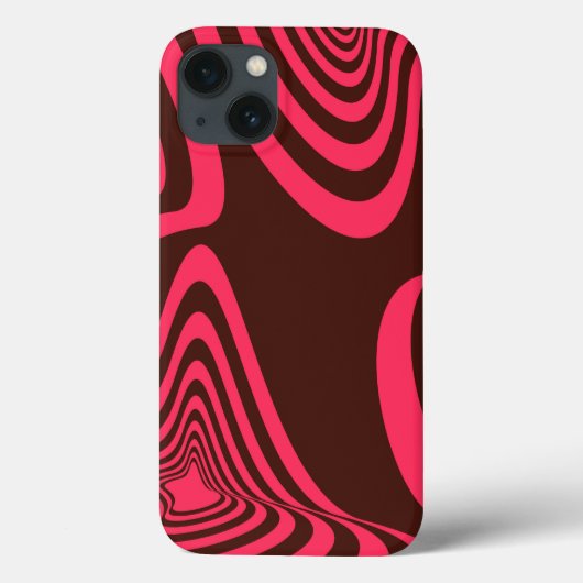 ピンク, 光学, トレンディ, クールな抽象幾何学模様 Case-Mate iPhoneケース (裏面)