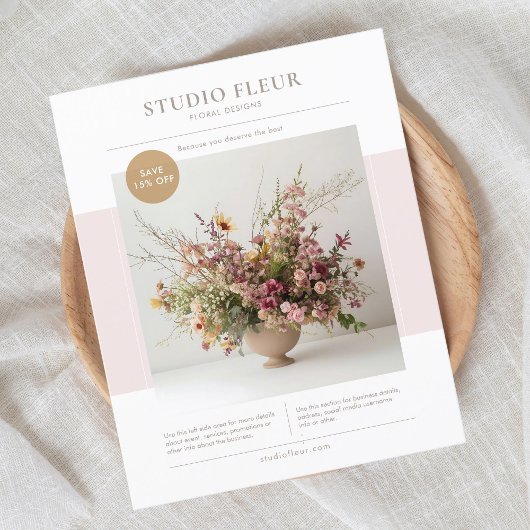 ピンク | 写真モダンフローラ事業マーケティング チラシ