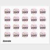 ピンク《写真》ぼけ味の卒業式 ラウンドシール (シート)