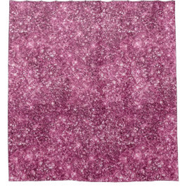 ピンク《写真》ぼけ味グリッター シャワーカーテン