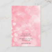 ピンク《写真》ぼけ味ネックレスジュエリーディスプレイカード 名刺 (裏面)