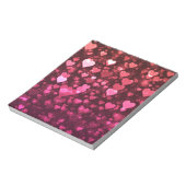 ピンク《写真》ぼけ味ハートデジタル壁紙 ノートパッド (回転)