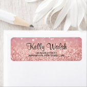 ピンク《写真》ぼけ味ライトスウィート16差出人住所ラベル ラベル (インサイチュ)