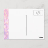 ピンク《写真》ぼけ味 | 花嫁介添人 ポストカード (裏面)