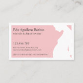 ピンク |助産師Doula妊婦シルエット 名刺 (正面)