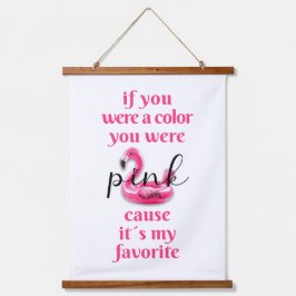 ピンク –  吊り下げ型タペストリー