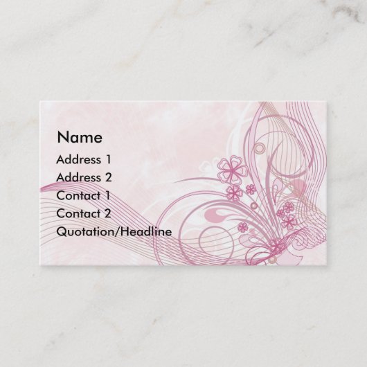 ピンク 名刺 (正面)