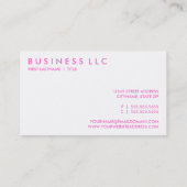 ピンク 名刺 (裏面)