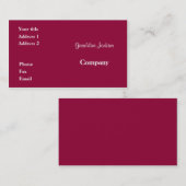 ピンク 名刺 (正面/裏面)