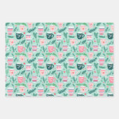 ピンク&名門私立校風のグリーンクリスマスツリーマグセーター ラッピングペーパーシート (正面3)