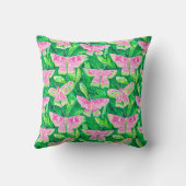 ピンク&名門私立校風のグリーンモス春夏 クッション (裏面)