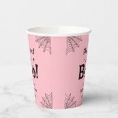 ピンク 彼女のブー ハロウィン ウェディング シャワー 紙コップ (左)