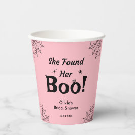 ピンク 彼女のブー ハロウィン ウェディング シャワー 紙コップ