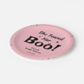 ピンク 彼女のブー ハロウィン ブライダルシャワー ペーパープレート (アングル)