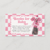 ピンク 彼女はもうすぐ生まれるよ！ベイビーシャワーのための絵本 エンクロージャーカード (正面)