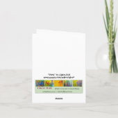 "ピンク"抽象芸術アートノテカード カード (裏面)