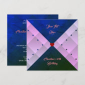 ピンク 招待状 (正面/裏面)