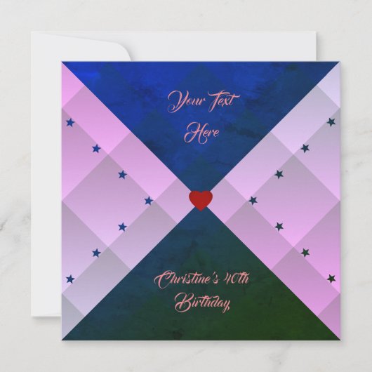 ピンク 招待状 (正面)