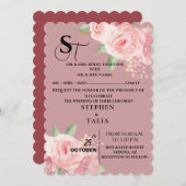 ピンク 招待状 (正面/裏面)
