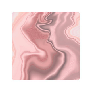 ピンク，振動，抽象芸術,チャクラ，禅，瞑想， メタルプリント