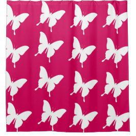 ピンク（昆虫）オオカバマダラ、モナーク蝶 シャワーカーテン