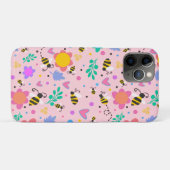 ピンク(昆虫)マルハナバチインスピレーションかわいいガーリー花 Case-Mate iPhoneケース (裏面(横))