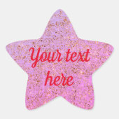 ピンク 星シール (正面)