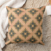 ピンク、桃、ブロンズのダイヤモンドバーストパターン クッション (ブランケット)