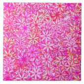 ピンク、桃、蘭、珊瑚 タイル (正面)